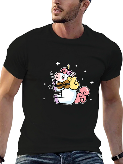Unicorn Violinist Graphic T-Shirt