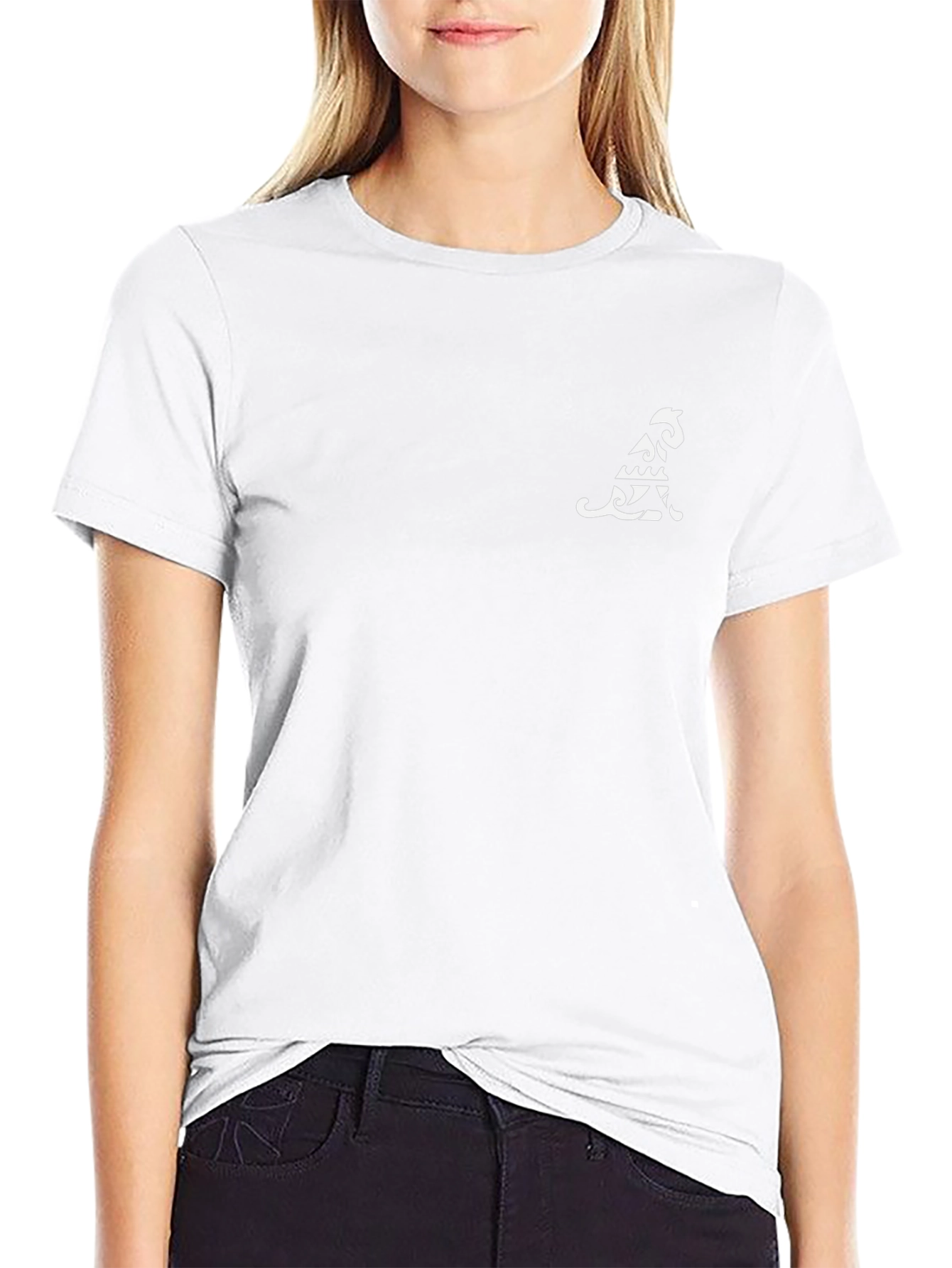 Tribal Cat Graphic Tee - Black Cotton Blend