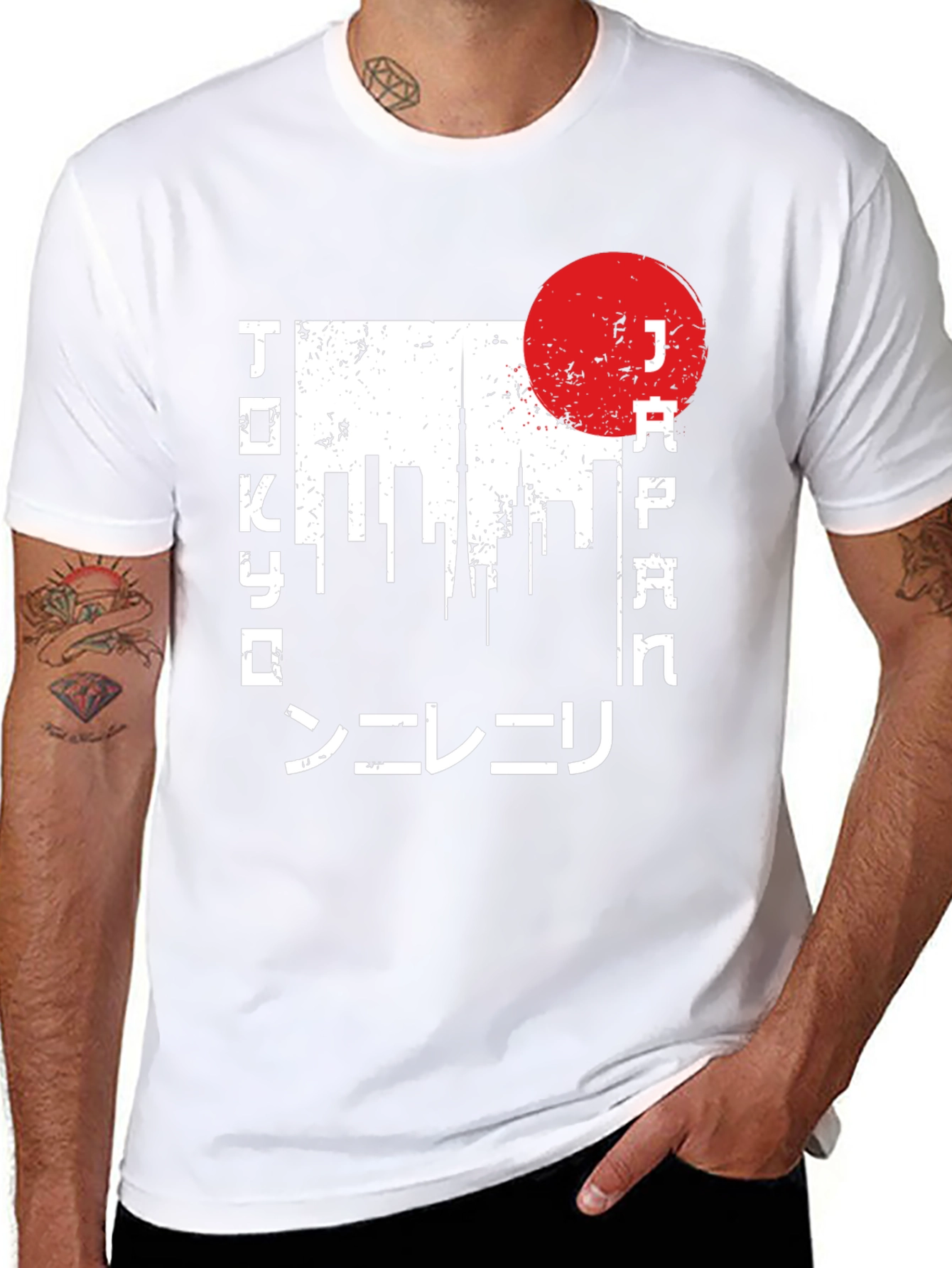 Tokyo Japan Graphic T-Shirt - Distressed Design