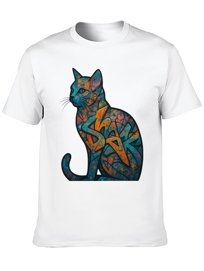 Urban Graffiti Cat Graphic Tee