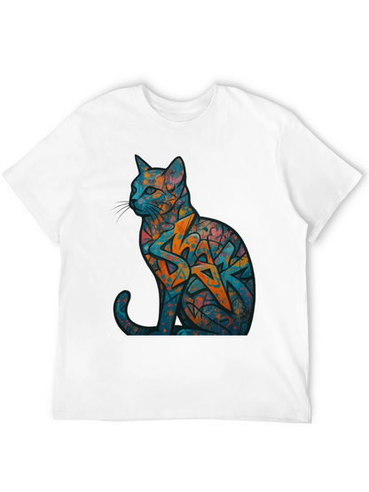 Urban Graffiti Cat Graphic Tee