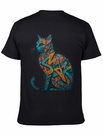 Urban Graffiti Cat Graphic Tee