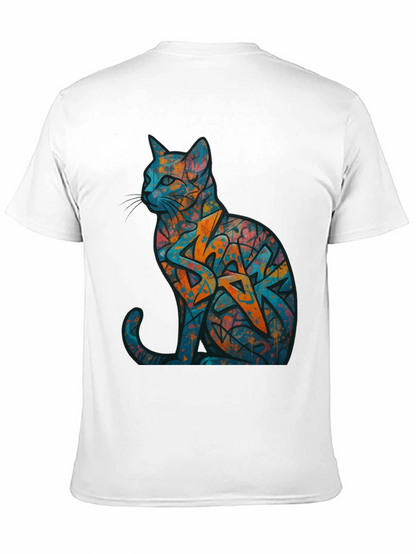 Urban Graffiti Cat Graphic Tee