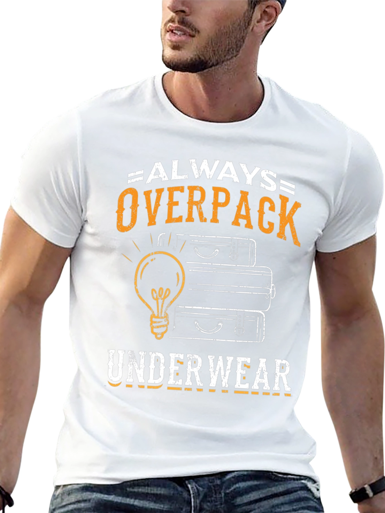 Always Overpack Underwear Mens T-Shirt Funny Travel Tee