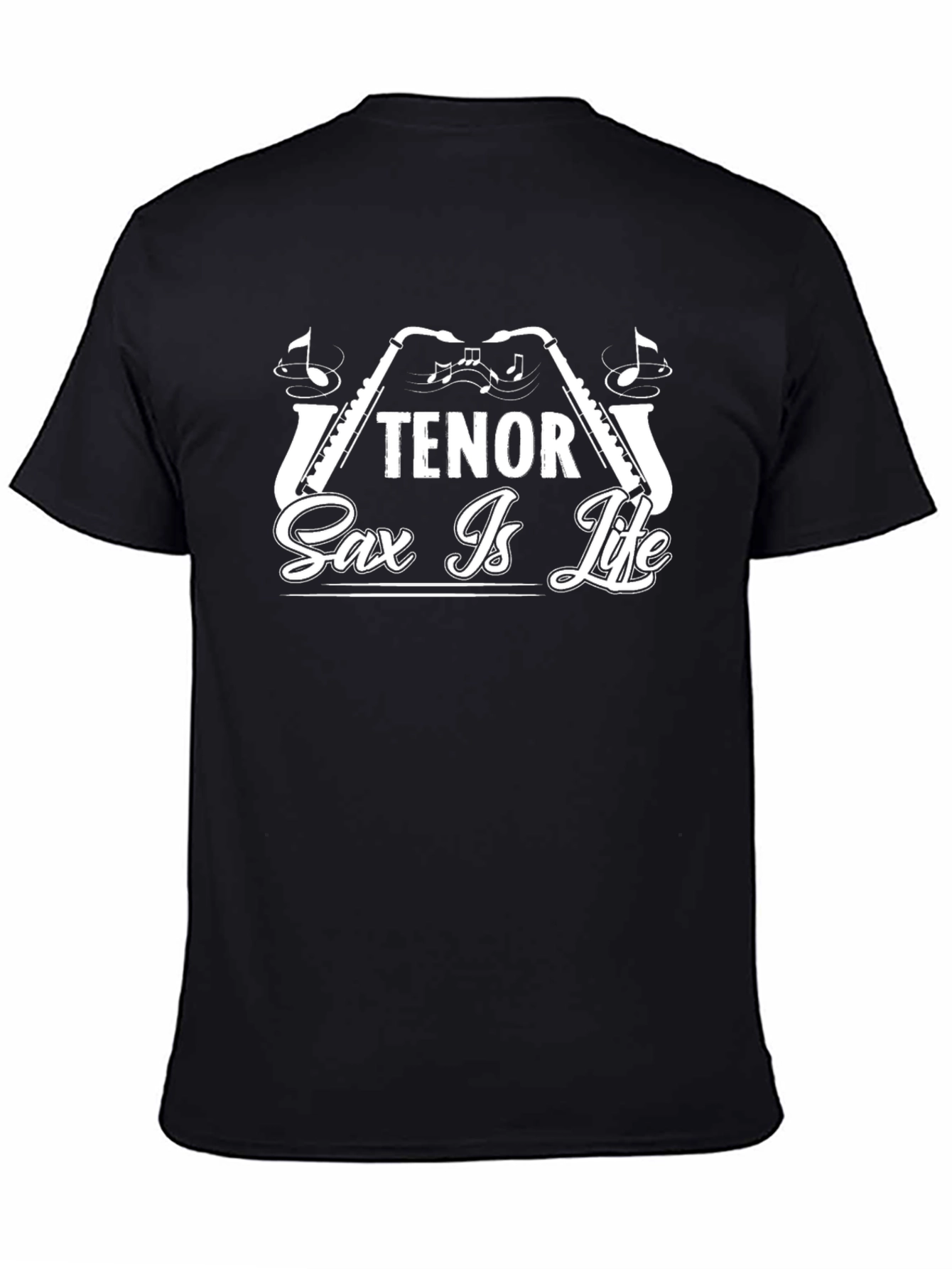 Tenor Sax Is Life Black T-Shirt