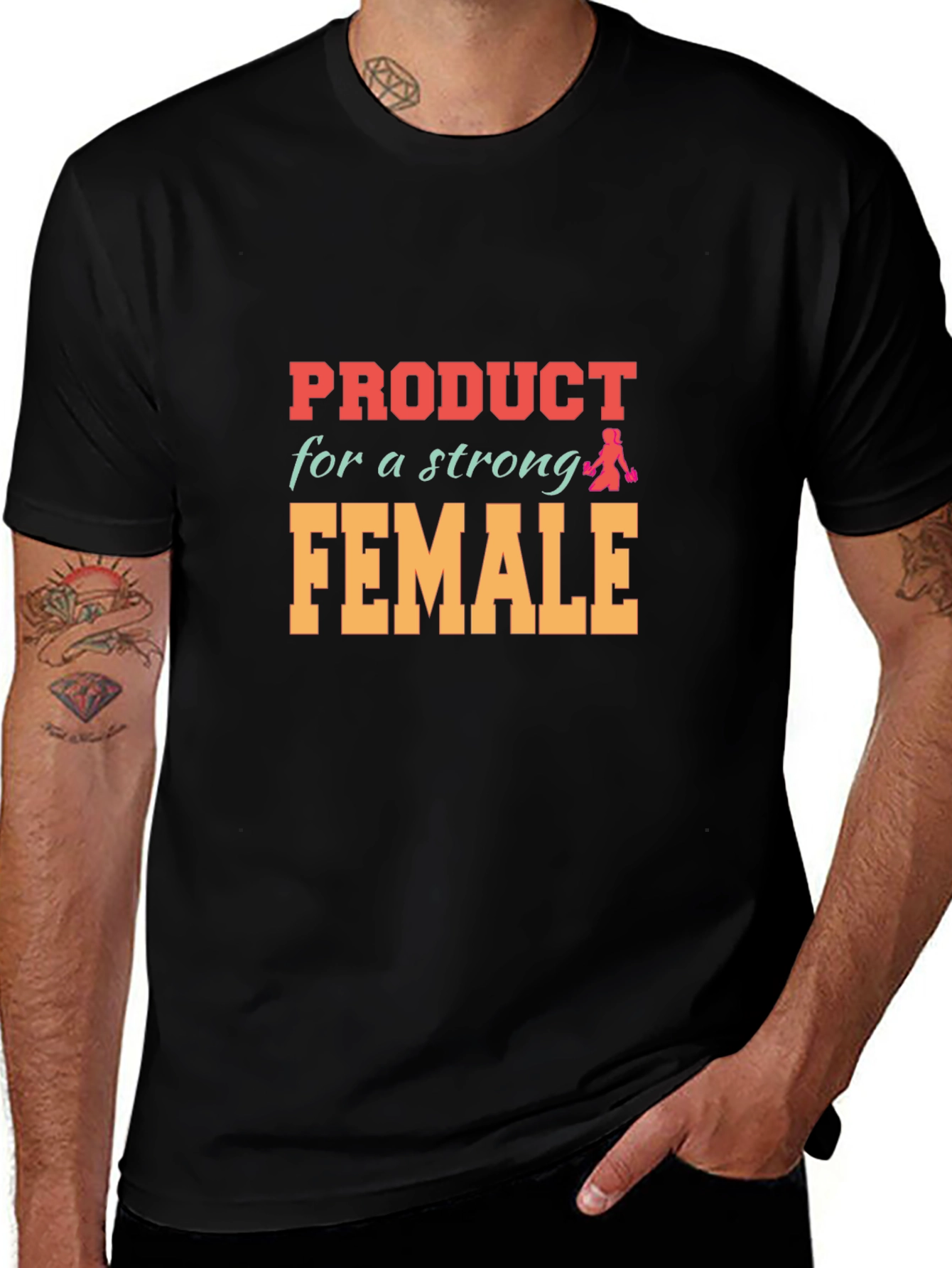 Strong Female Graphic Tee - Black Unisex T-Shirt