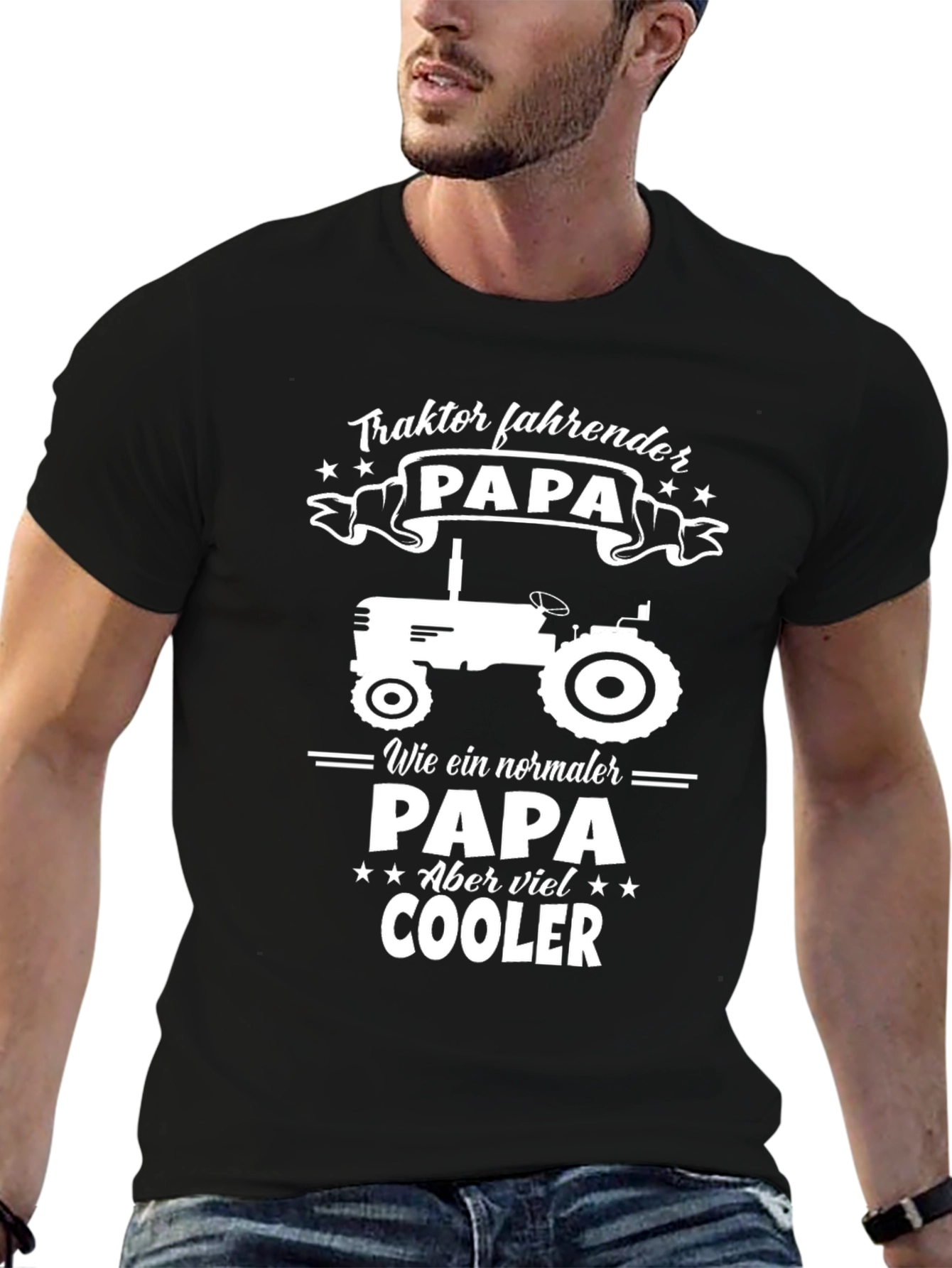Tractor Driving Papa T-Shirt - Cool Dad Tee
