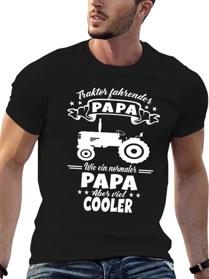 Tractor Driving Papa T-Shirt - Cool Dad Tee