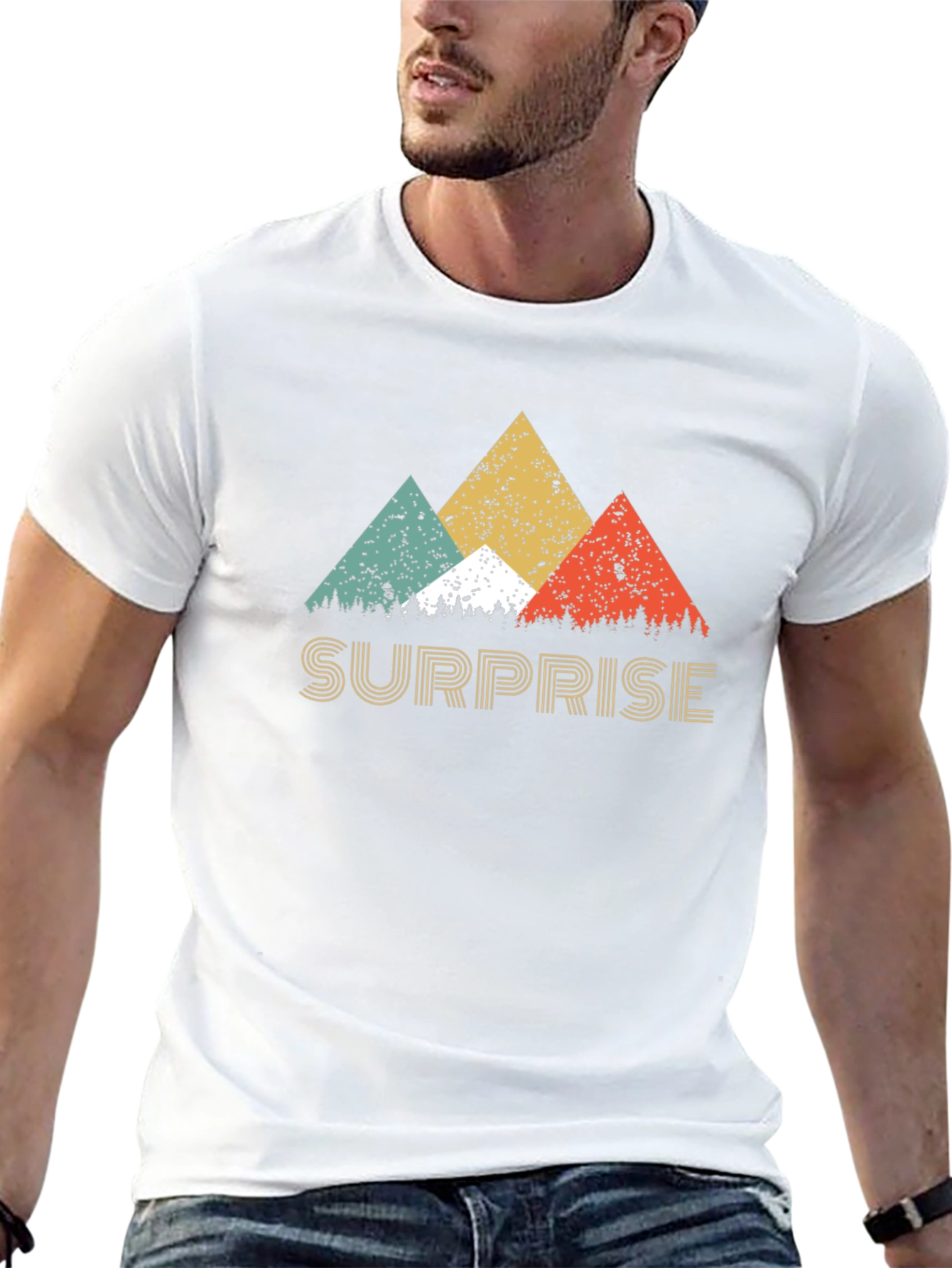 Surprise Retro Mountain Graphic T-Shirt