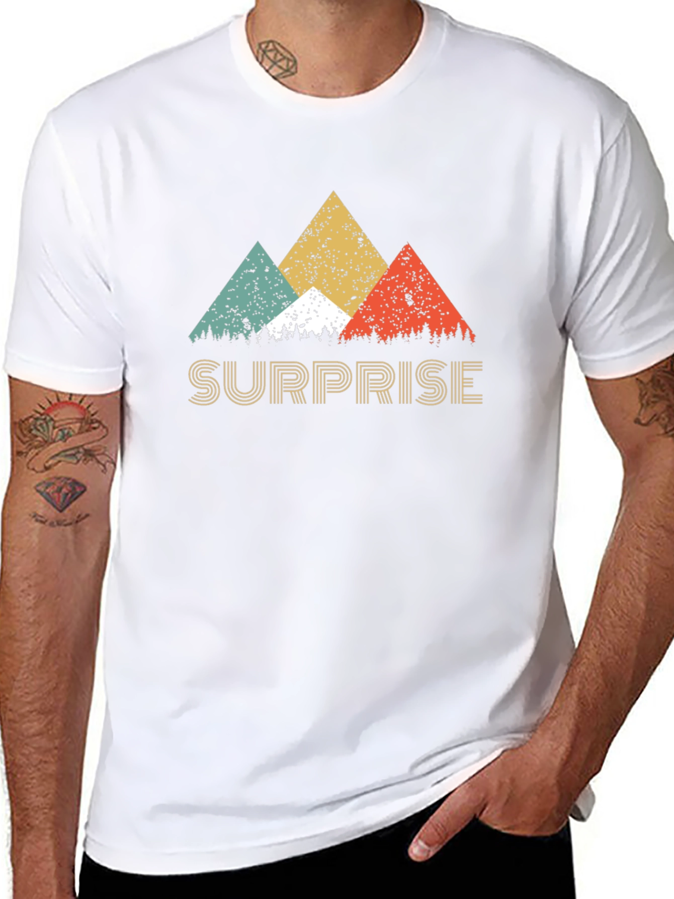 Surprise Retro Mountain Graphic T-Shirt