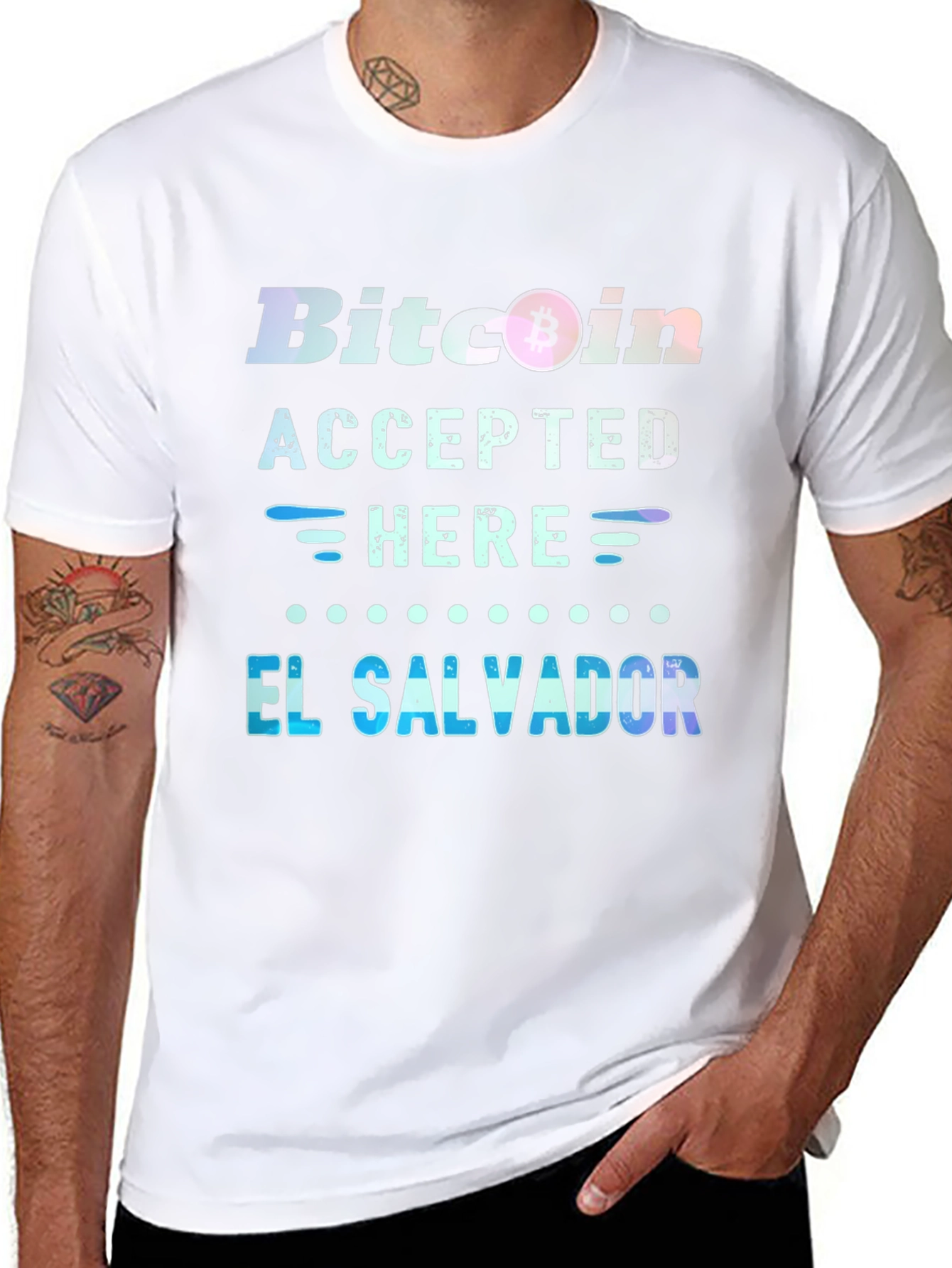 Bitcoin Accepted Here T-Shirt - El Salvador Tee