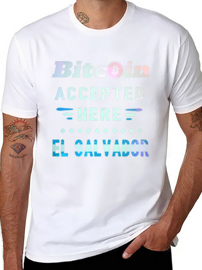 Bitcoin Accepted Here T-Shirt - El Salvador Tee