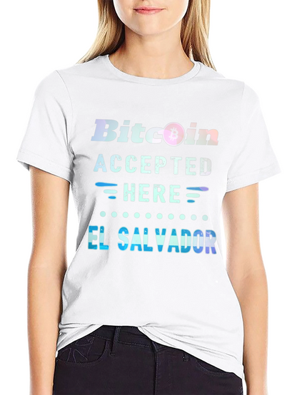 Bitcoin Accepted Here T-Shirt - El Salvador Tee