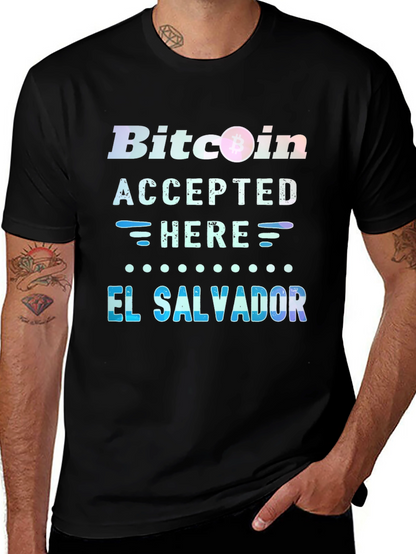 Bitcoin Accepted Here T-Shirt - El Salvador Tee
