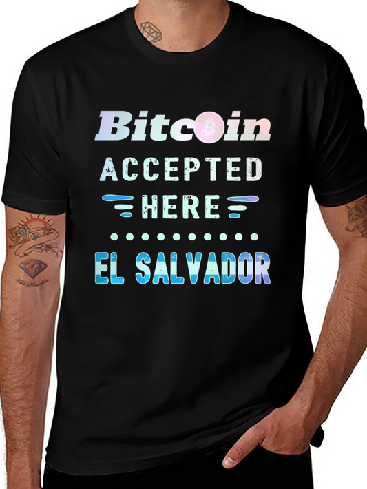 Bitcoin Accepted Here T-Shirt - El Salvador Tee