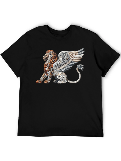 Stone Lion Graphic Tee - Unique Design