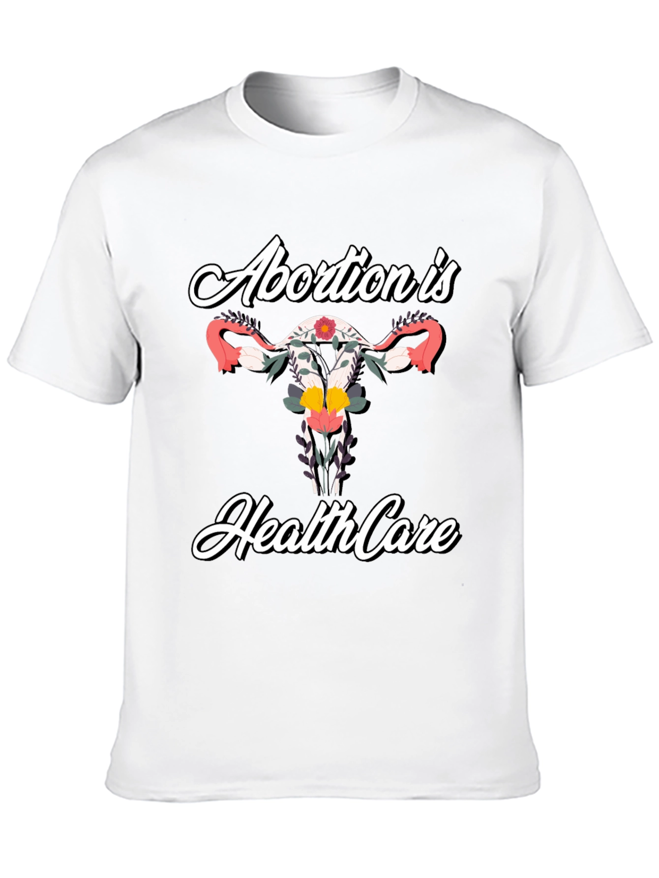 Abortion is Healthcare Floral T-Shirt