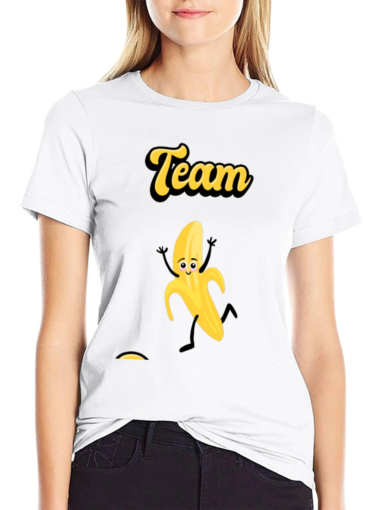 Team Banana Black Graphic Tee - Fun Novelty T-Shirt