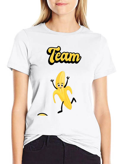 Team Banana Black Graphic Tee - Fun Novelty T-Shirt