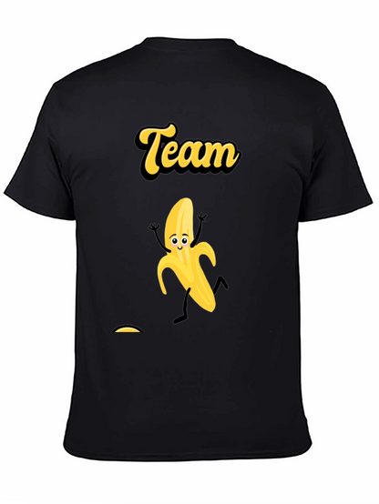 Team Banana Black Graphic Tee - Fun Novelty T-Shirt