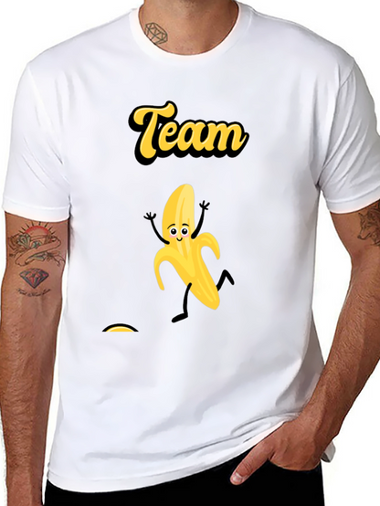 Team Banana Black Graphic Tee - Fun Novelty T-Shirt