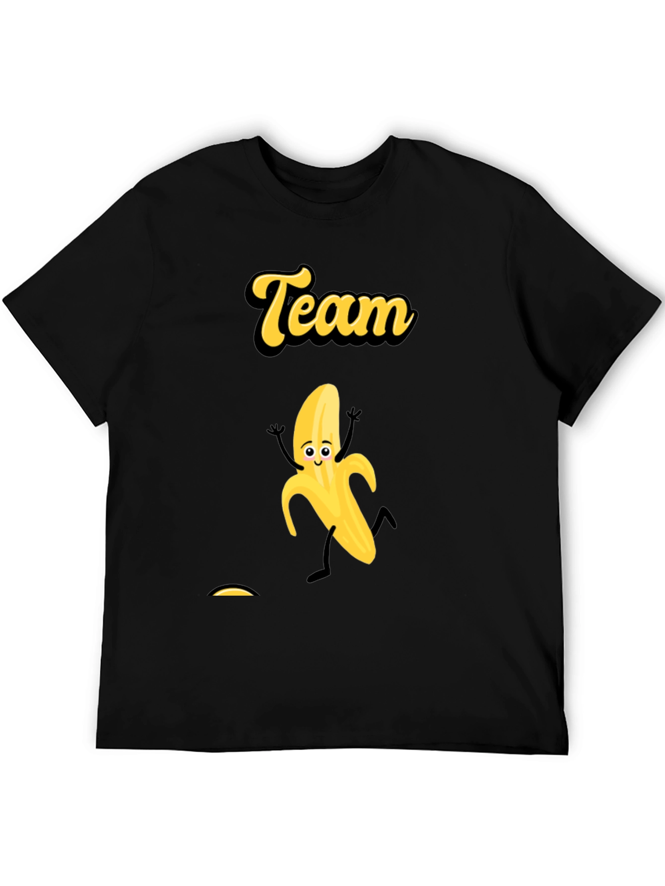 Team Banana Black Graphic Tee - Fun Novelty T-Shirt