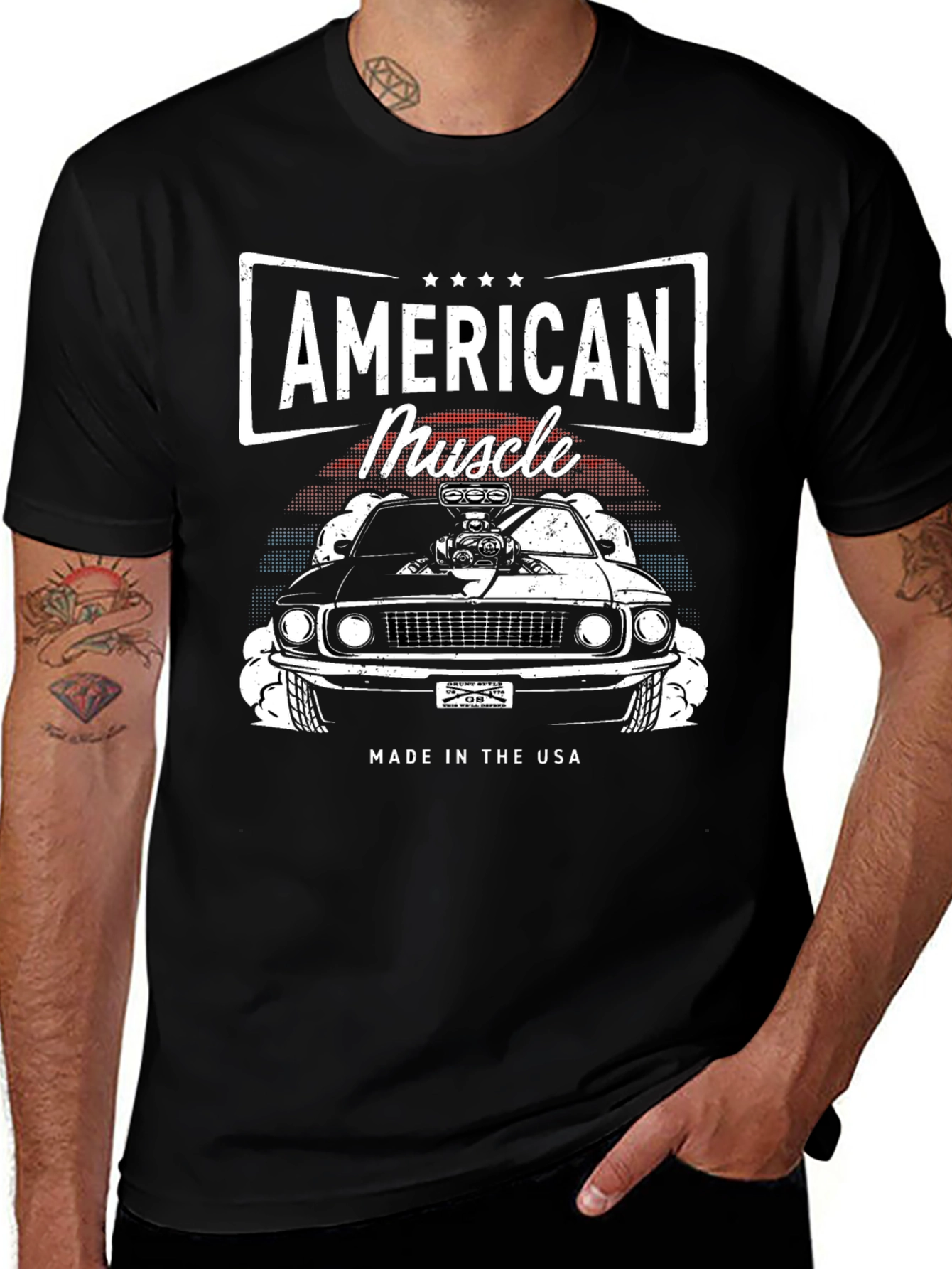 American Muscle Car Graphic Tee