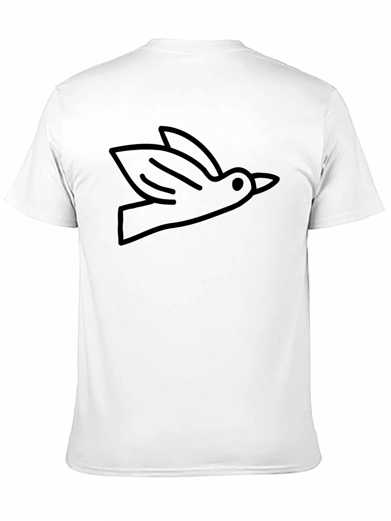 Bird Outline Graphic Tee - Soft Cotton Casual Shirt