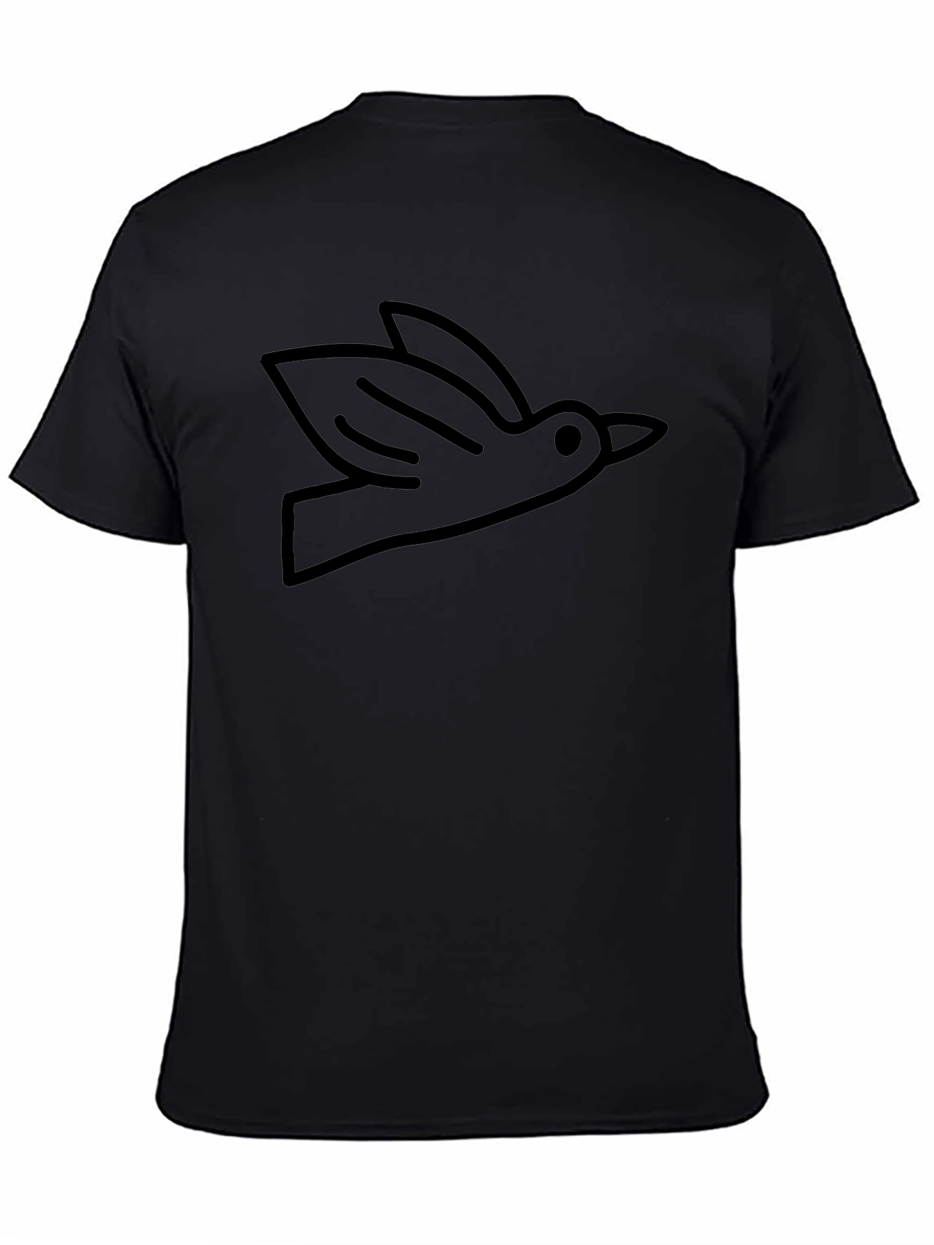 Bird Outline Graphic Tee - Soft Cotton Casual Shirt