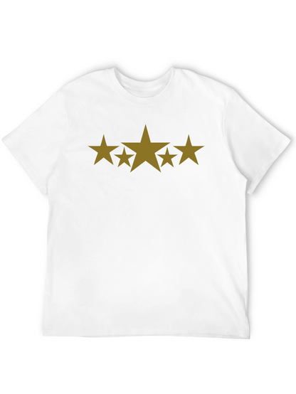 Black T-Shirt with Gold Star Design