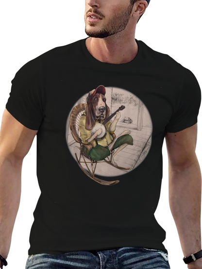 Bassett Hound Banjo Player T-Shirt