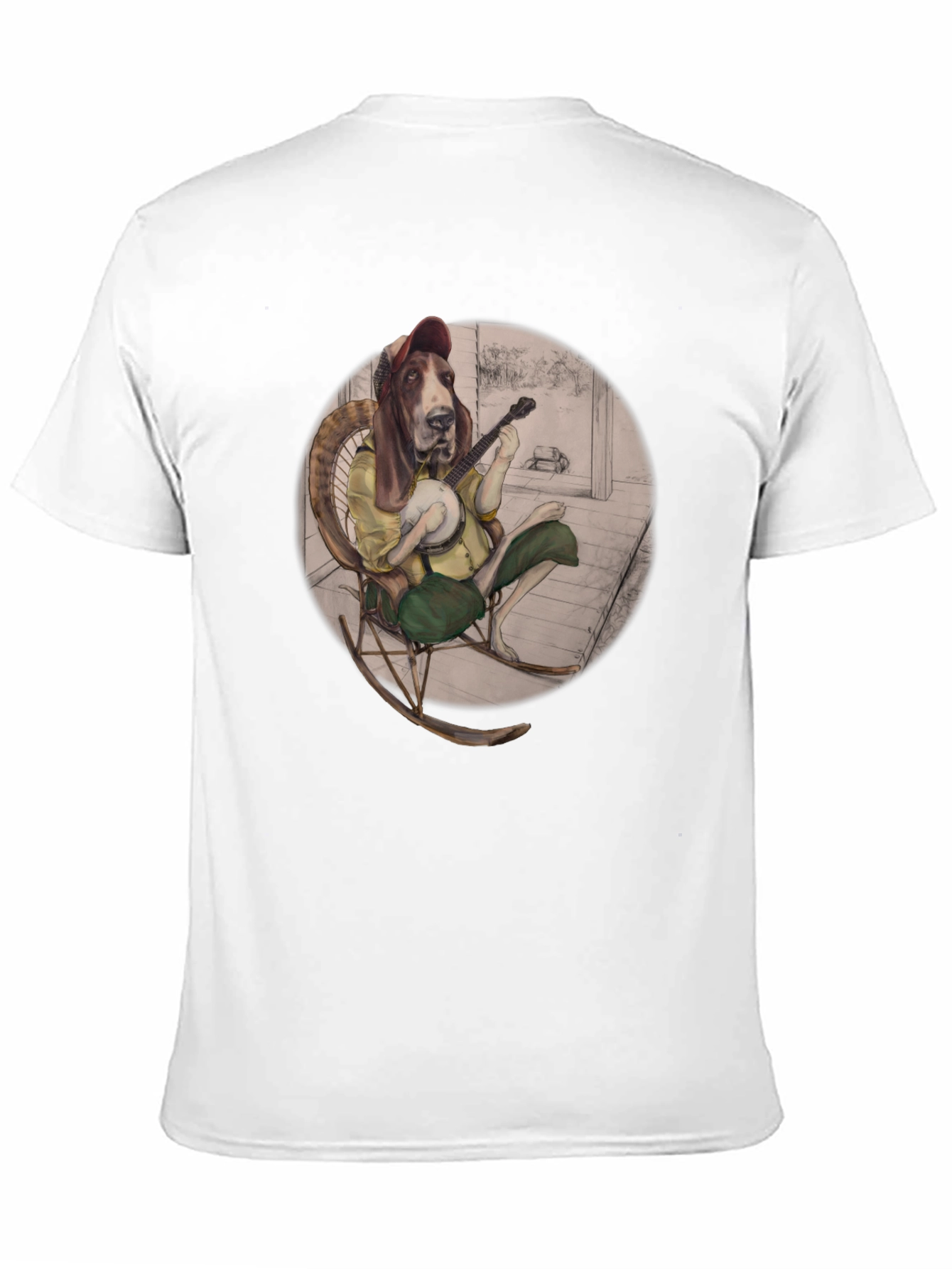 Bassett Hound Banjo Player T-Shirt