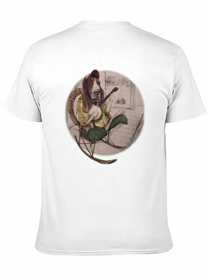 Bassett Hound Banjo Player T-Shirt