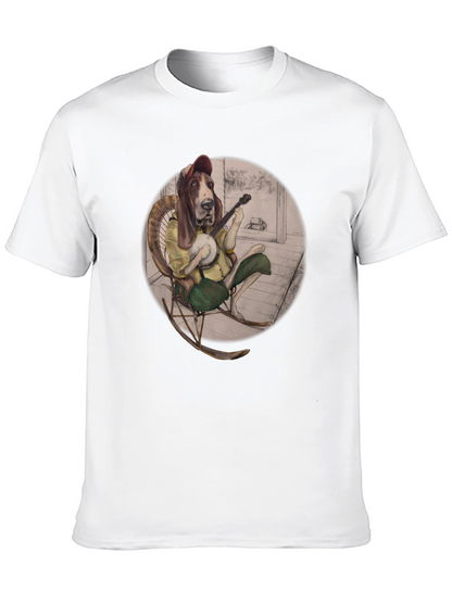 Bassett Hound Banjo Player T-Shirt