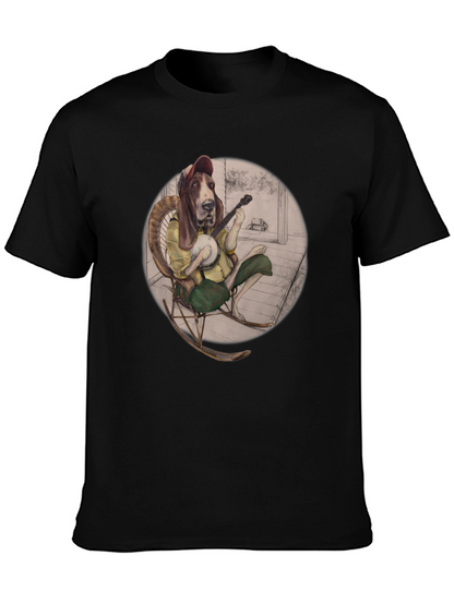 Bassett Hound Banjo Player T-Shirt