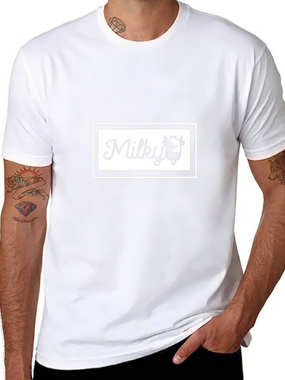 Black T-Shirt - Milky Cow Graphic