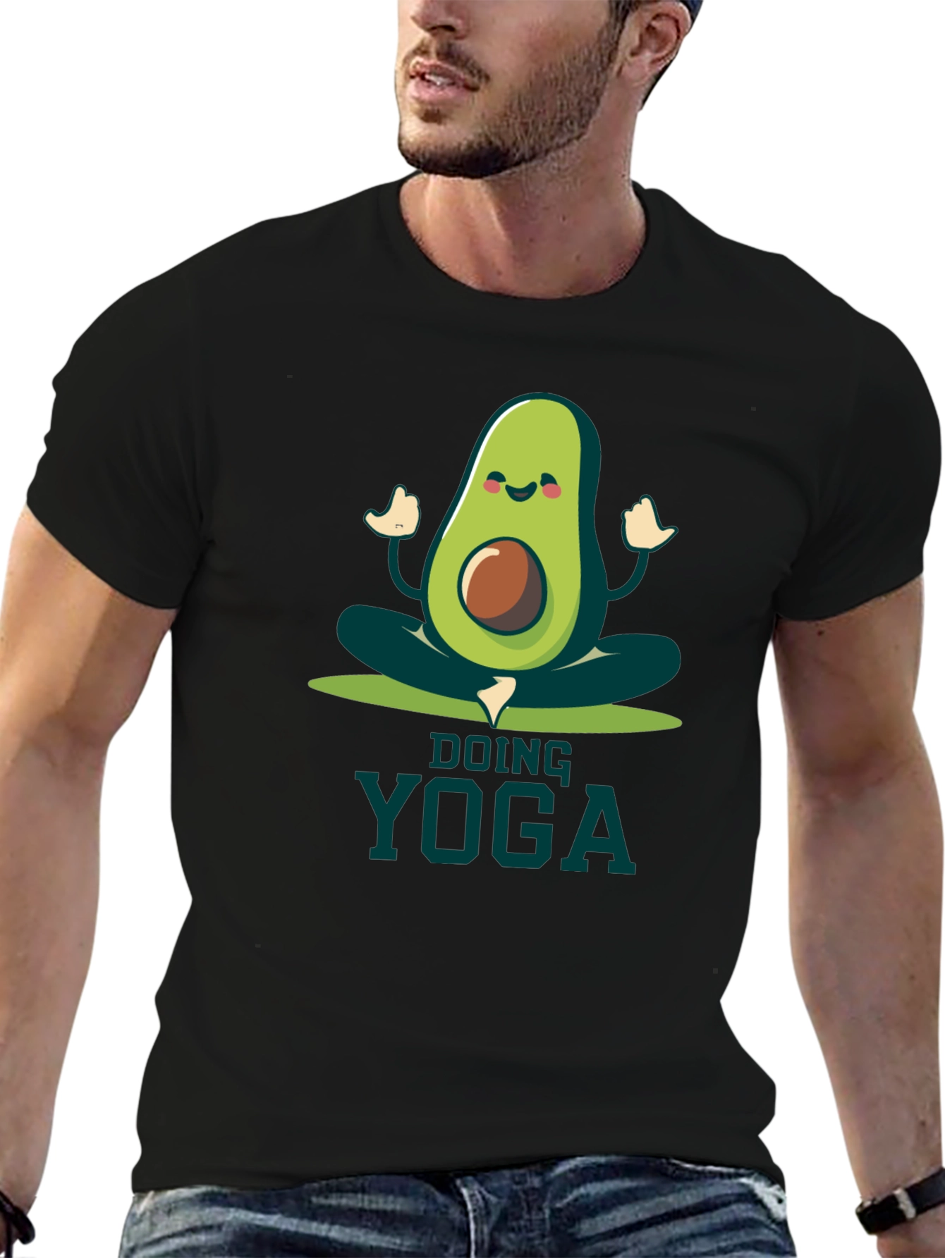 Avocado Yoga T-Shirt - Funny Meditating Graphic Tee