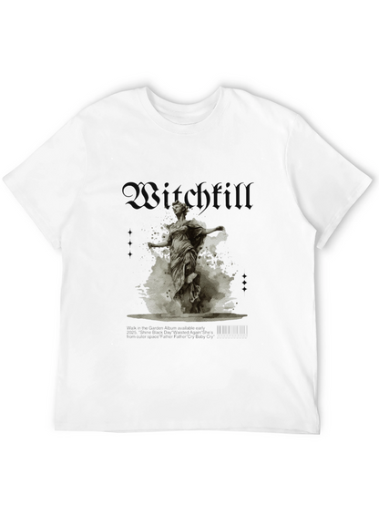 Witchfull Statue Graphic Print Black T-Shirt