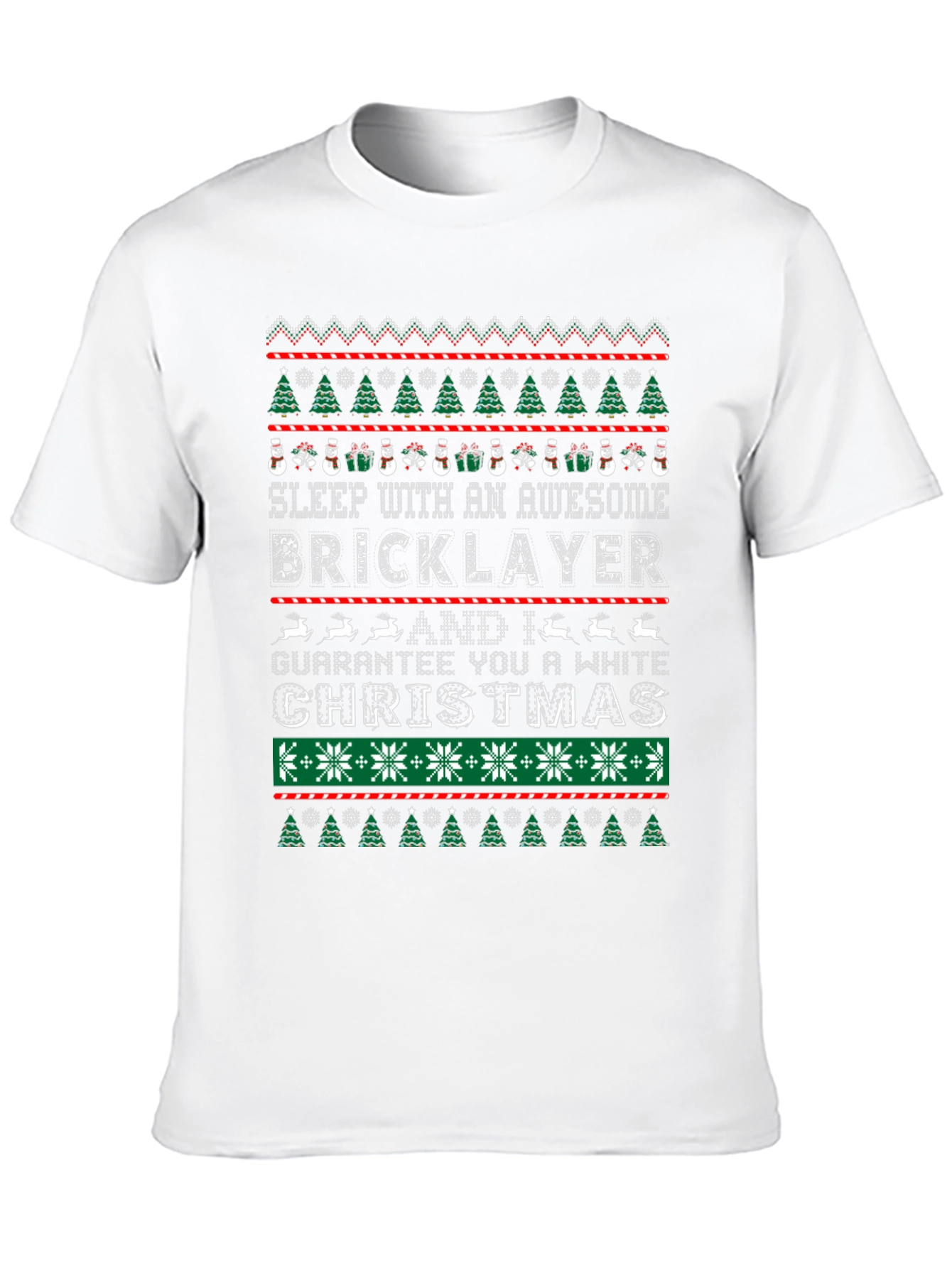 Awesome Bricklayer Ugly Christmas Sweater T-Shirt