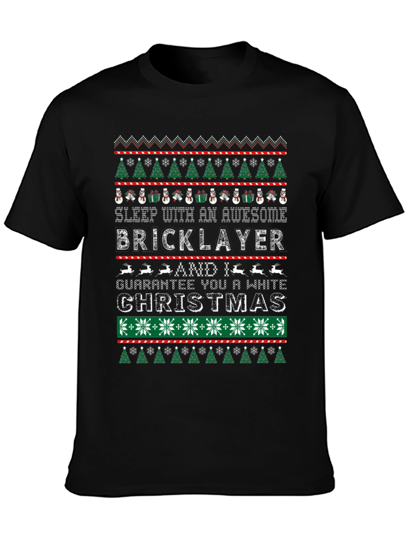 Awesome Bricklayer Ugly Christmas Sweater T-Shirt