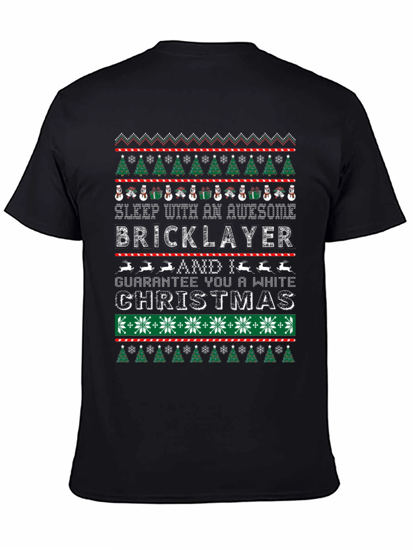 Awesome Bricklayer Ugly Christmas Sweater T-Shirt