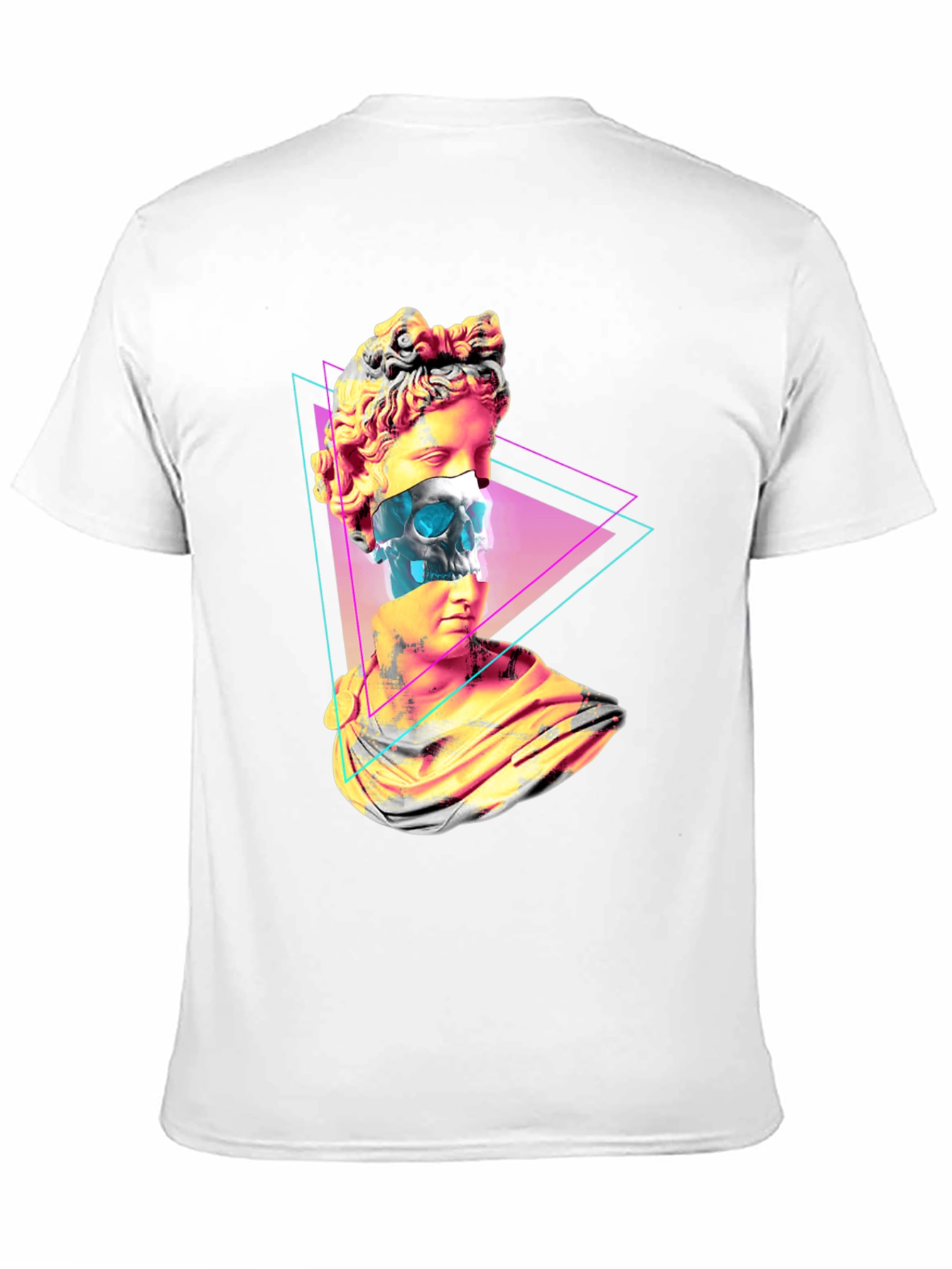 Statue Skull Graphic Tee - Mens Black T-Shirt