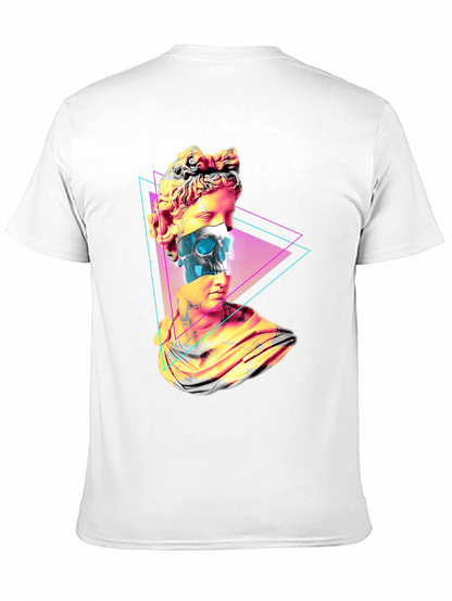 Statue Skull Graphic Tee - Mens Black T-Shirt