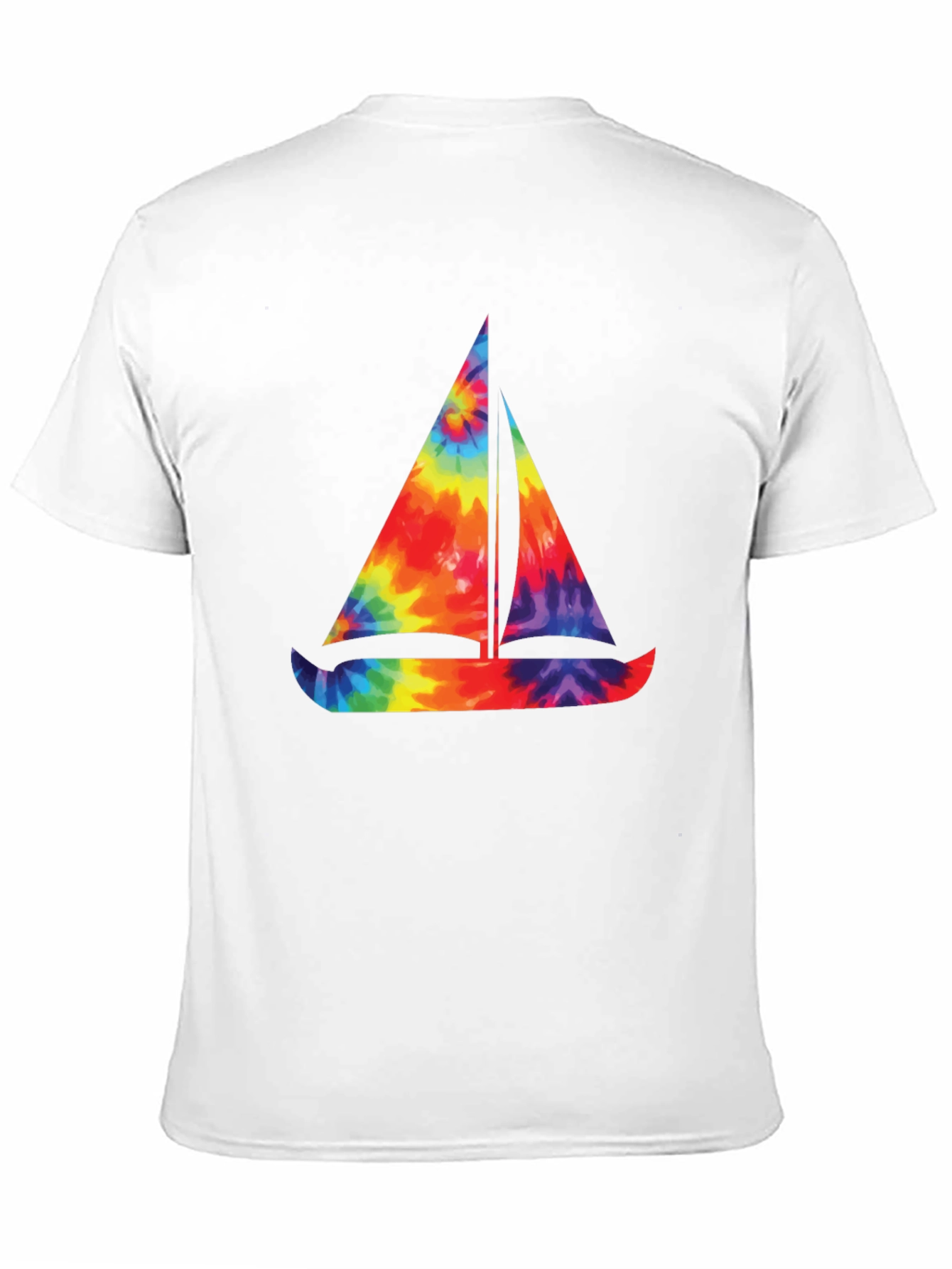 Tie-Dye Sailboat Graphic T-Shirt