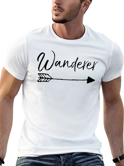 Wanderer Arrow Graphic Tee - Black Casual T-Shirt