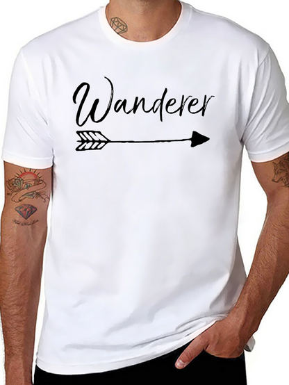 Wanderer Arrow Graphic Tee - Black Casual T-Shirt