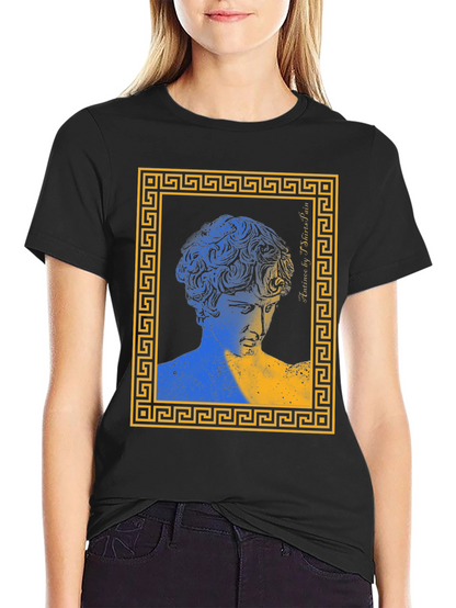 Ukraine Art Tee - Greek Statue Print T-Shirt