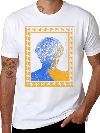 Ukraine Art Tee - Greek Statue Print T-Shirt