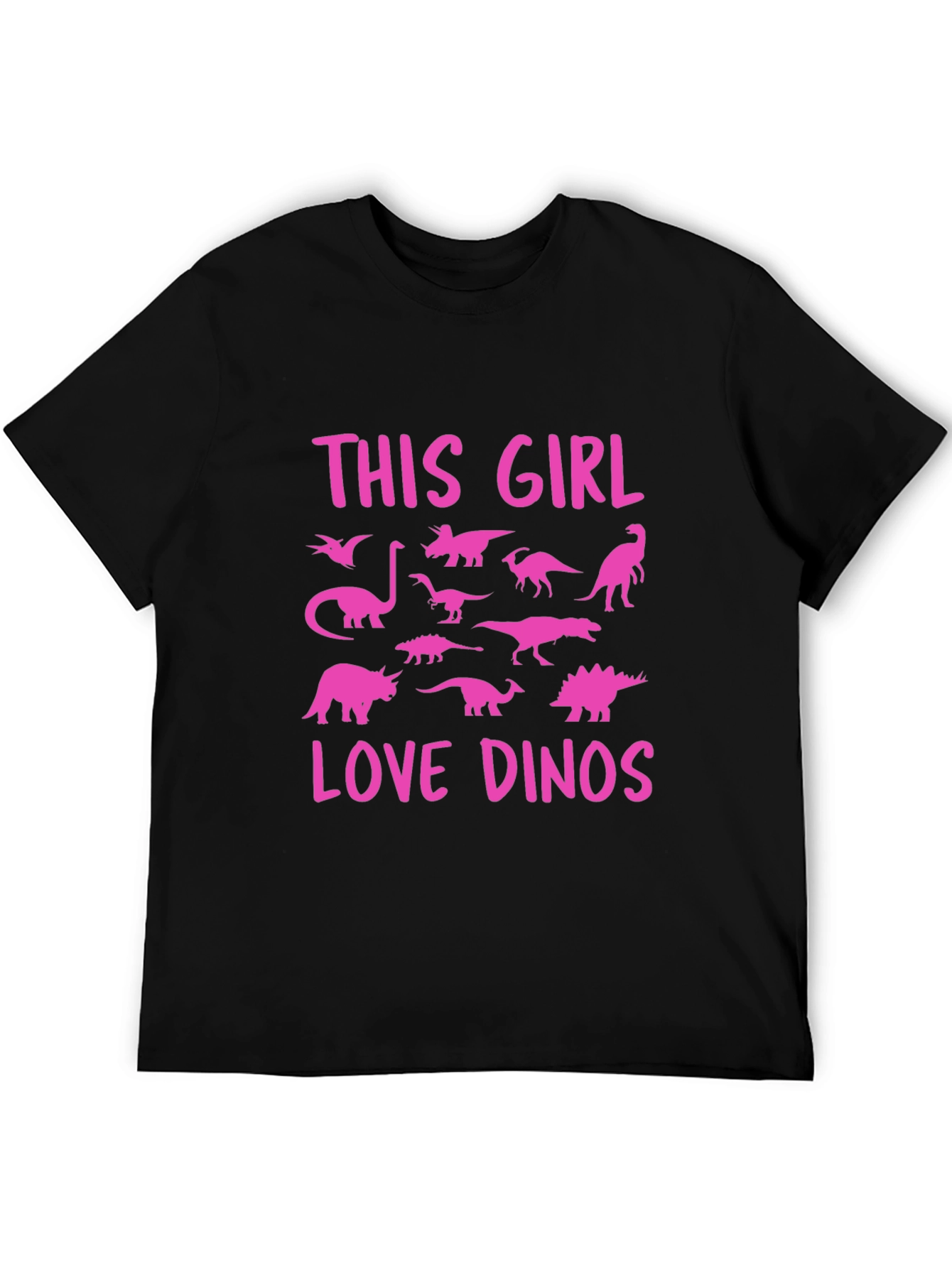 This Girl Love Dinos T-Shirt Black
