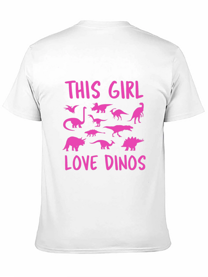 This Girl Love Dinos T-Shirt Black